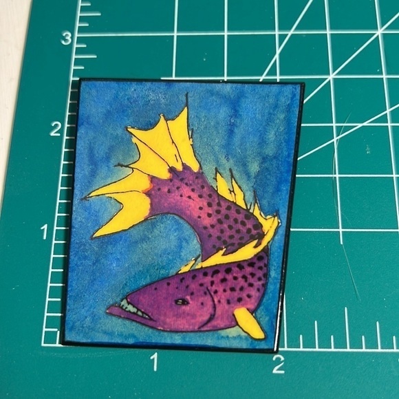 Vintage Nancy Salwen Abstract Handcrafted Fish Brooch Pin - Picture 5 of 5